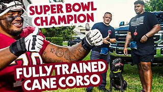 CANE CORSO PUPPY OFF-LEASH TRAINING - Feat. NFL PRO TRISTAN WIRFS