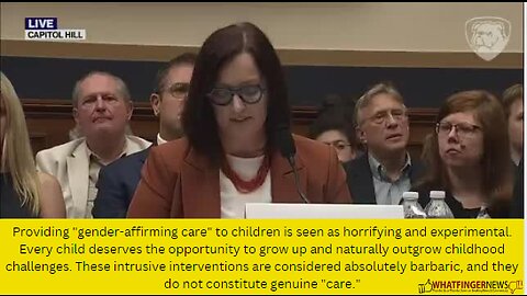 Providing "gender-affirming care" to children is seen as horrifying and experimental.