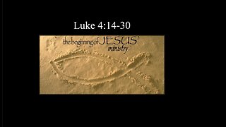 Sermon - The Beginning of Jesus's Ministry