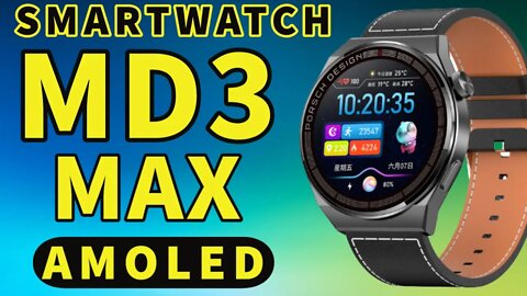 MD3 MAX Smart Watch Amoled pk DT3 DT4 HW3 HW28 HW66