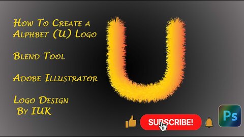 How To Create a Alphbet (U) Logo | Blend Tool | Adobe Illustrator | Logo Design By IUK