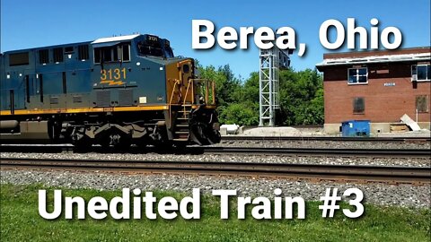 Berea Ohio CSX mixed freight with Chessie box car train 3 of 14