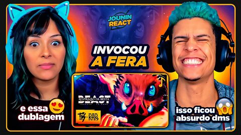 Respiração da Besta│Inosuke Hashibira│FT. Voice Makers (Kimetsu) | TK RAPS | [React em Casal] 🔥