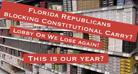 Florida Constitutional Carry 2022: Dead On Arrival? Stalled?