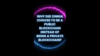 Why did Zinnia choose to be a public blockchain instead of being a private blockchain?