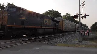 CSX M215 Autorack Train from Sterling, Ohio June 3, 2023