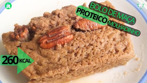 Bolo molhado de MAÇA - Proteico - Fit / APPLE wet cake - Protein - Fitness No sugar