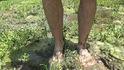 Muddy feet ASMR