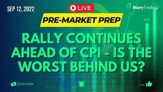 9/12/22 PreMarket Prep: Rally Continues Ahead of CPI - Is the Worst Behind Us?