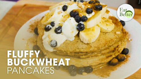 Fluffy Buckwheat Pancakes With Greek Yoghurt and Berries | Eat Better | Trailer