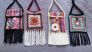 Crochet pouch bags