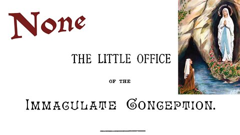 None: Chant Little Office of the Immaculate Conception