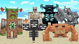 Garden Warden Vs Warden, Mutant Frog, Wither, Ferrous Wroughtnaut, Iron golem