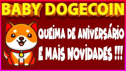 BABY DOGECOIN QUEIMA DE ANIVERSÁRIO E MAIS NOVIDADES !!!