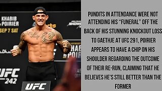 Dustin Poirier remains quiet following his KO loss to Justin Gaethje at UFC 291