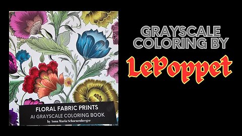 Floral Fabric Prints-AI Grayscale Coloring Book