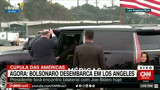 Bolsonaro desembarca em Los Angeles para participar da Cúpula das Américas | @SHORTS CNN