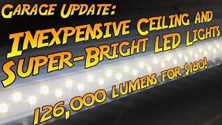 My new inexpensive ceiling finish! Also, incredibly bright and incredibly cheap LED shop lights!