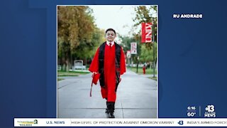 The youngest graduate in UNLV's history will earn his 5th college degree next week