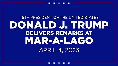 FULL SPEECH: President Donald J. Trump Delivers Remarks at Mar-A-Lago | 04/04/2023