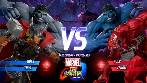 Hulk(purple) & Thor VS Hulk (blue) & Venom (Red) marvel vs Capcom Infinite