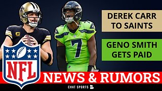 Today’s NFL News: Geno Smith Gets PAID, Derek Carr To Saints + Lamar Jackson, Daniel Jones Rumors