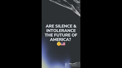 Are Silence and Intolerance the Future of America? 🤫🇺🇸