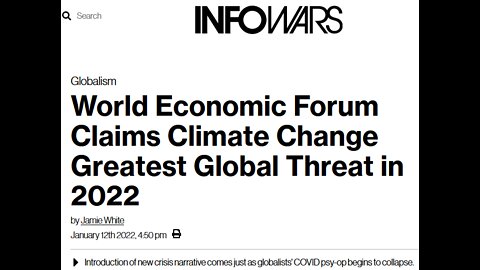World Economic Forum Says Climate Change Is 2022 Greatest Global Threat
