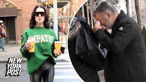 Sneaky Hilaria Baldwin dupes crowd outside NYC home so Alec can flee after 'Rust' charges