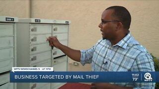 Thief caught on camera stealing mail with postal key