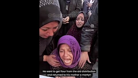 ►🚨▶◾️🇮🇱⚔️🇵🇸 Mother wails for her son killed by IDF in the flour massacre N.Gaza