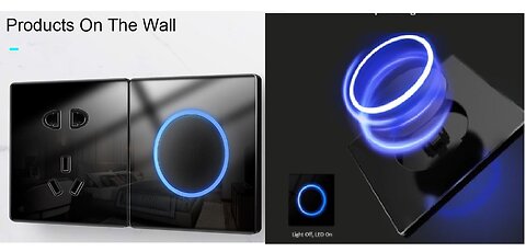 2 Way Step Light Heater Curtain Impulse Momentary White Glass Wall Light Switch Circle