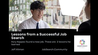 2 Lessons from a Successful Job Search