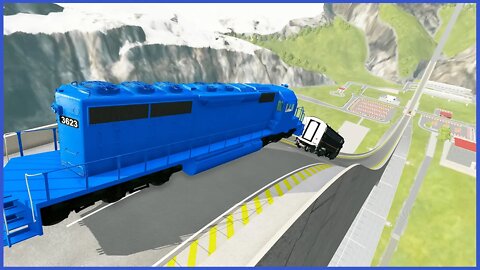 Trains vs Cars Stunt radicals Trains vs Trucks Cars vs Trucks #354 – BeamNG Drive