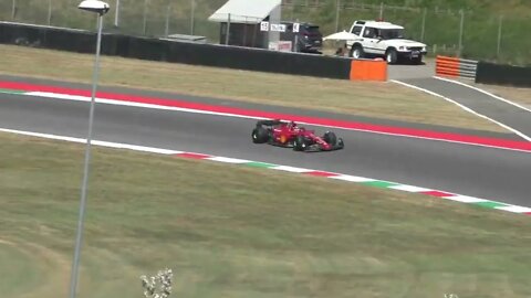 Charles Leclerc testing again with the f1-75 in Mugello Pirelli F1 2023 tyres test