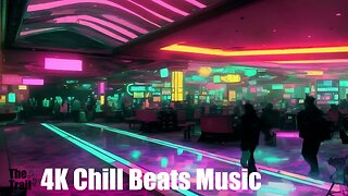 Chill Beats Music - House Uptown Shuffle | (AI) Audio Reactive Cyberpunk | Vegas in Neon