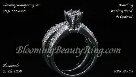 BBR 189-Set Micopave Diamond Engagement Rings Handmade In The USA