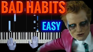 Ed Sheeran - Bad Habits | EASY Piano - Hands Tutorial