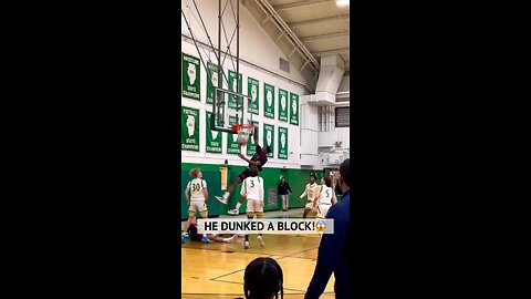 He Dunked a blocked ball