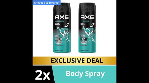 Axe Body Spray Ice Breaker 135ml, Bundle of 2