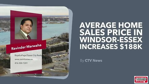 Average home sales price in Windsor-Essex increases $188K || Canada Housing News ||
