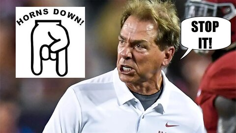 Nick Saban EXPLODES on his players for flashing HORNS DOWN sign after barely beating UNRANKED Texas!
