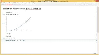 Bisection method using mathematica