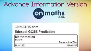 November 2022 Edexcel Predicted Maths GCSE RESIT Paper 1 (Foundation) Exam 1MA1-1F