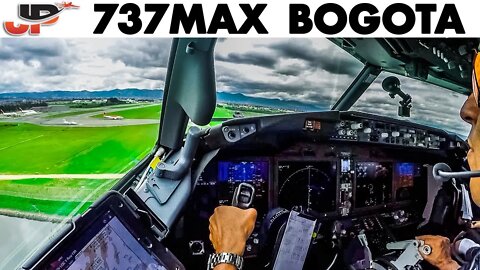 Piloting BOEING 737MAX into Bogota | Cockpit Views