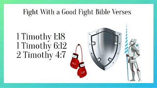 Fight With a Good Fight Bible