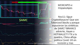 Nov11:Sigue CryptoMasacre!Que son Tokenized Stocks?Expusieron sintéticas AMC?FTX quiebra y mas