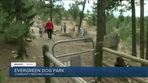 Dog park community meeting in Evergreen tonight