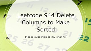 944 Delete Columns to Make Sorted