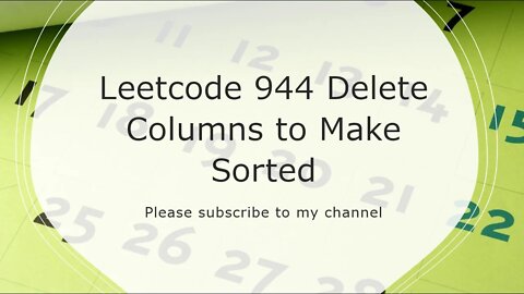 944 Delete Columns to Make Sorted